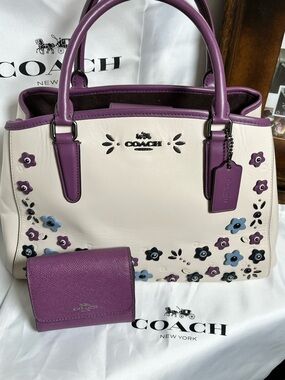 Coach Margot Floral Tote w/ Wallet